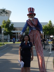 Carol Chen with Uncle Sam