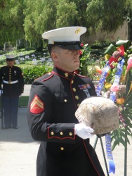 Marine with helmet