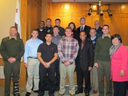 Marines with local elected officials