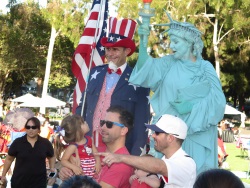 Uncle Sam, Statue of Liberty and Brad Beach family