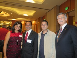 Priti and Naresh Solanki, Ben Campos, and Bruce Barrows