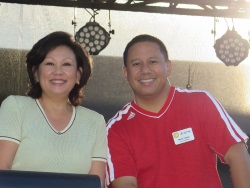 Carol Chen and Mark Pulido at the formal ceremony